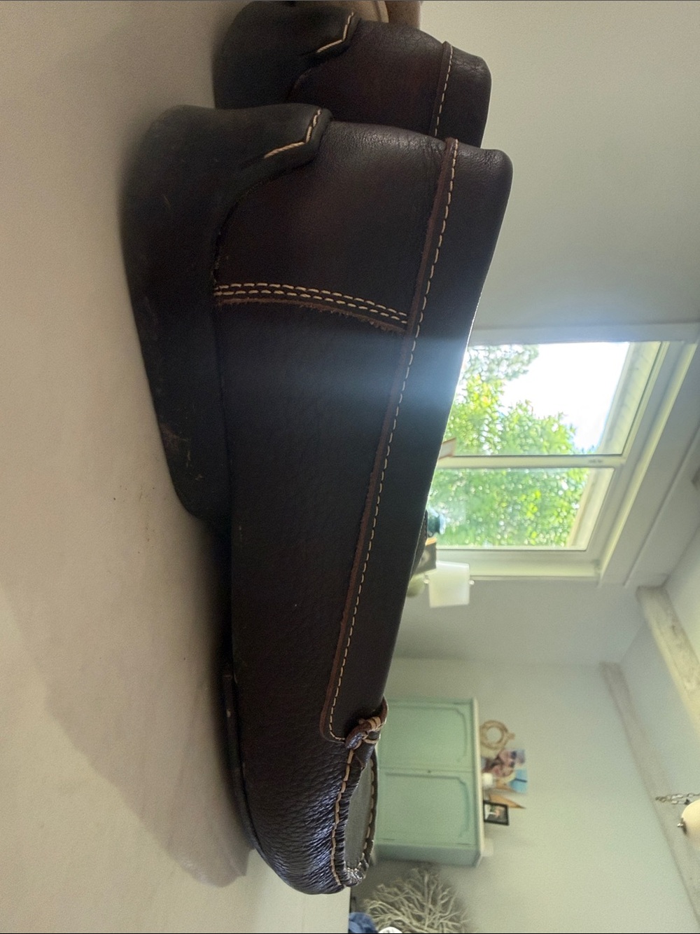 Aston Grey Men's Brown Leather Slip-On Loafers - Picture 3 of 5